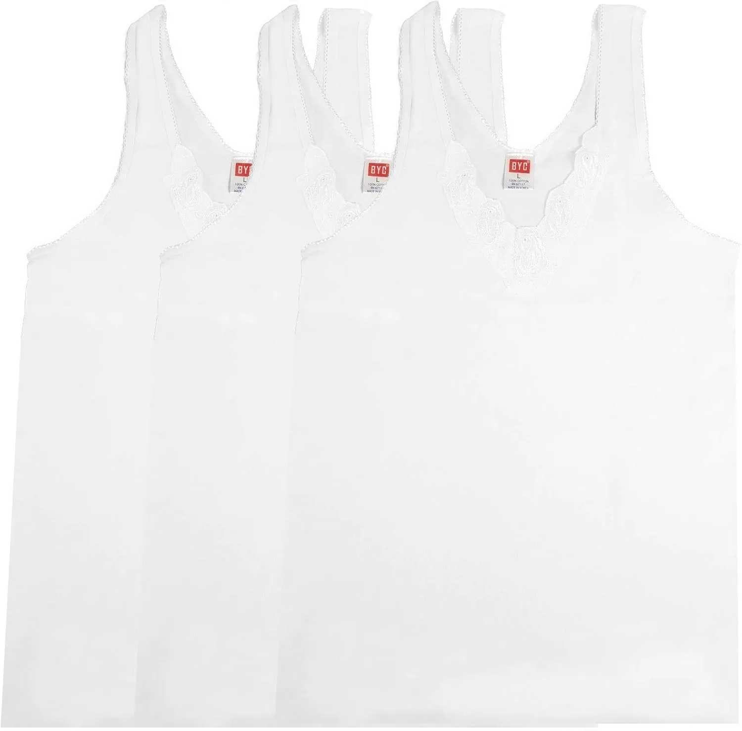 3-Pack Women & Lady Tank Top with Laced