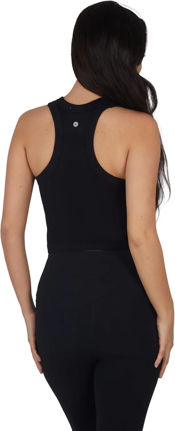 90 Degree By Reflex Womens Seamless Tank Ribbed Fitted Racerback Top 3 Pack