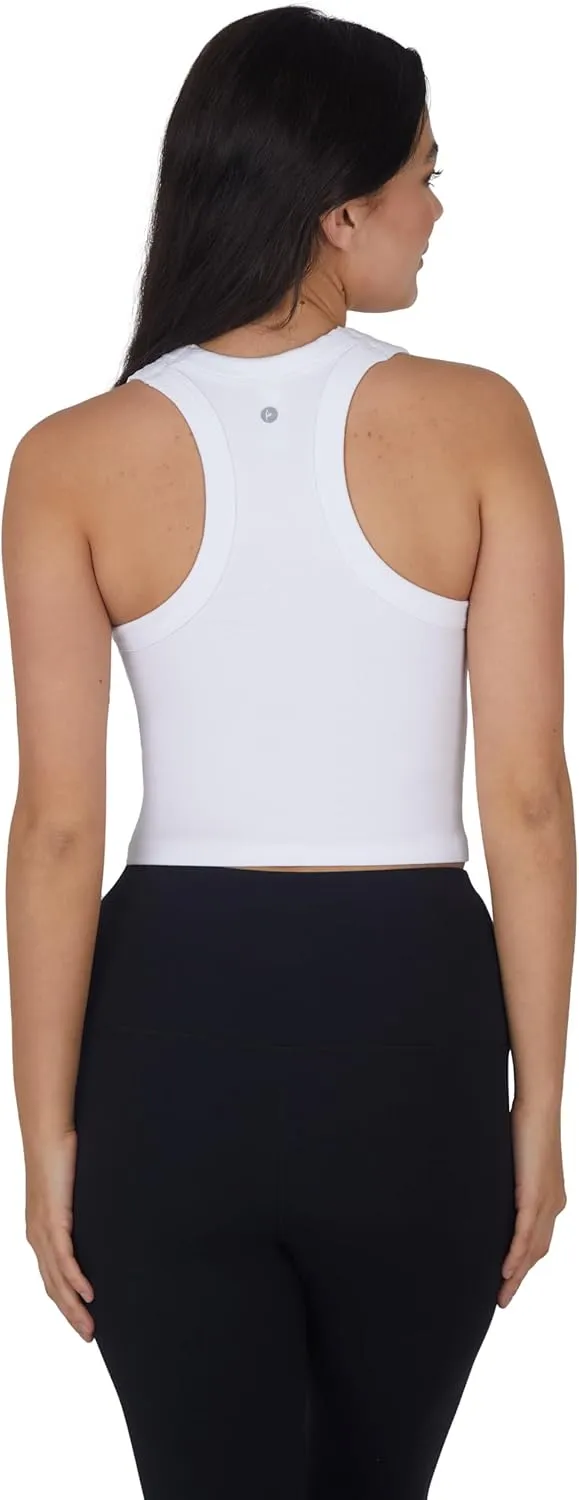 90 Degree By Reflex Womens Seamless Tank Ribbed Fitted Racerback Top 3 Pack