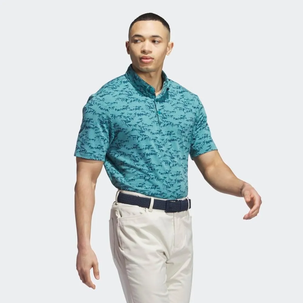 adidas Men's Go-To Printed Golf Polo Shirt