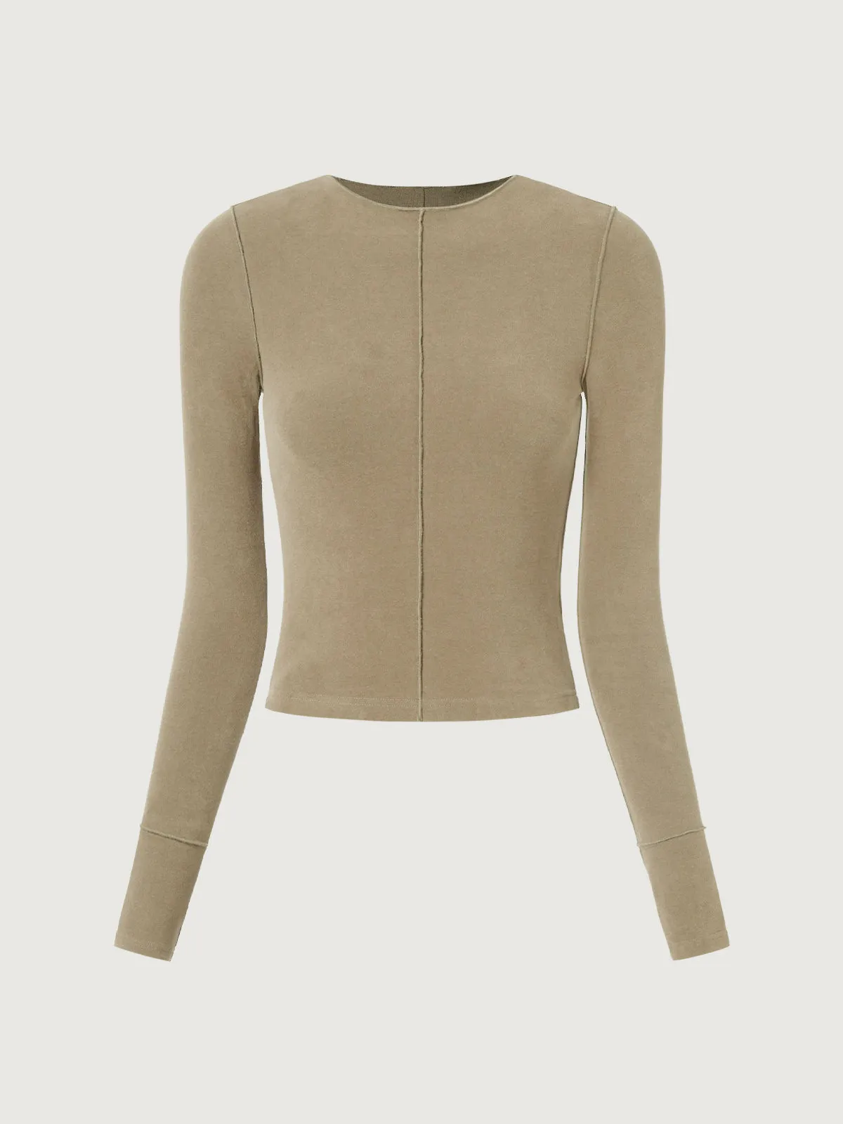Anti-Bacteria Exposed Seam Crop Top