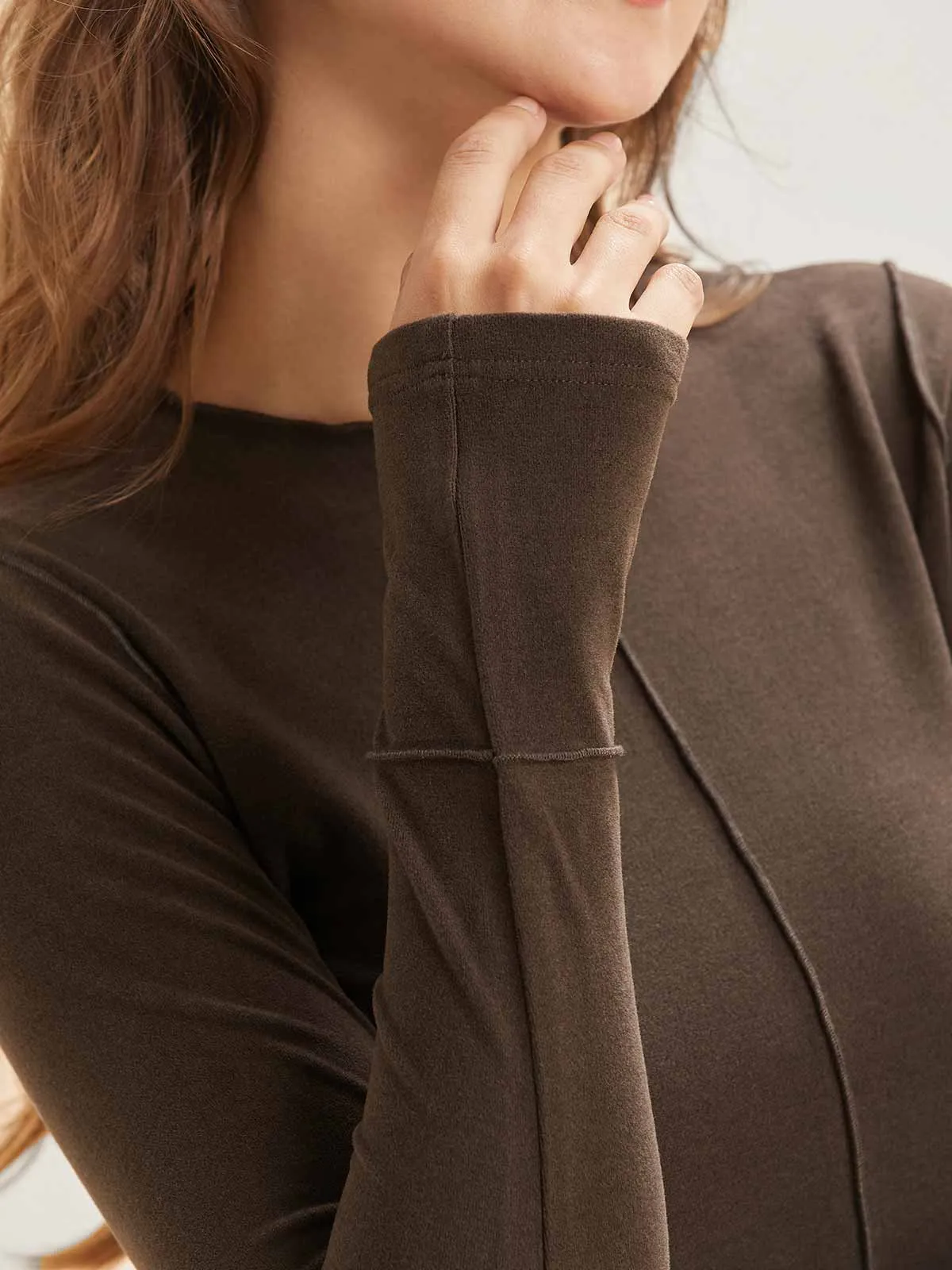 Anti-Bacteria Exposed Seam Crop Top