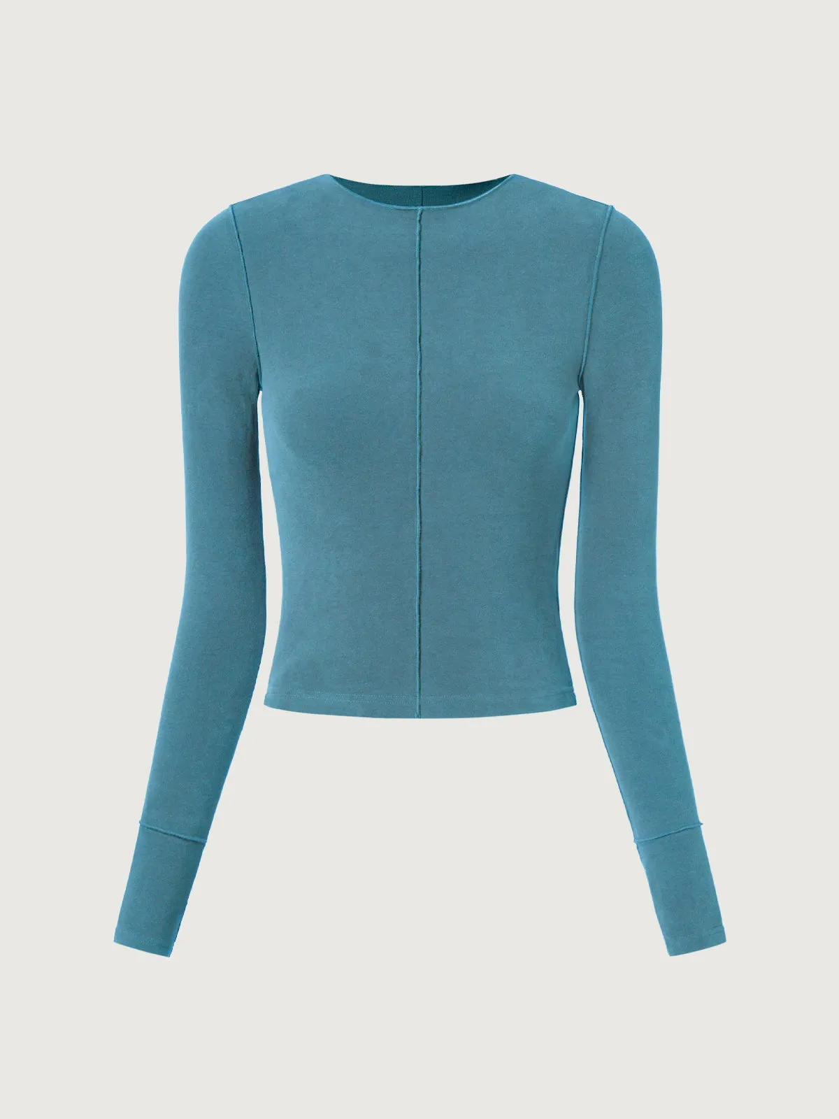 Anti-Bacteria Exposed Seam Crop Top