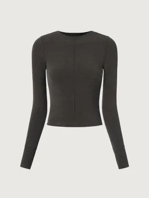 Anti-Bacteria Exposed Seam Crop Top