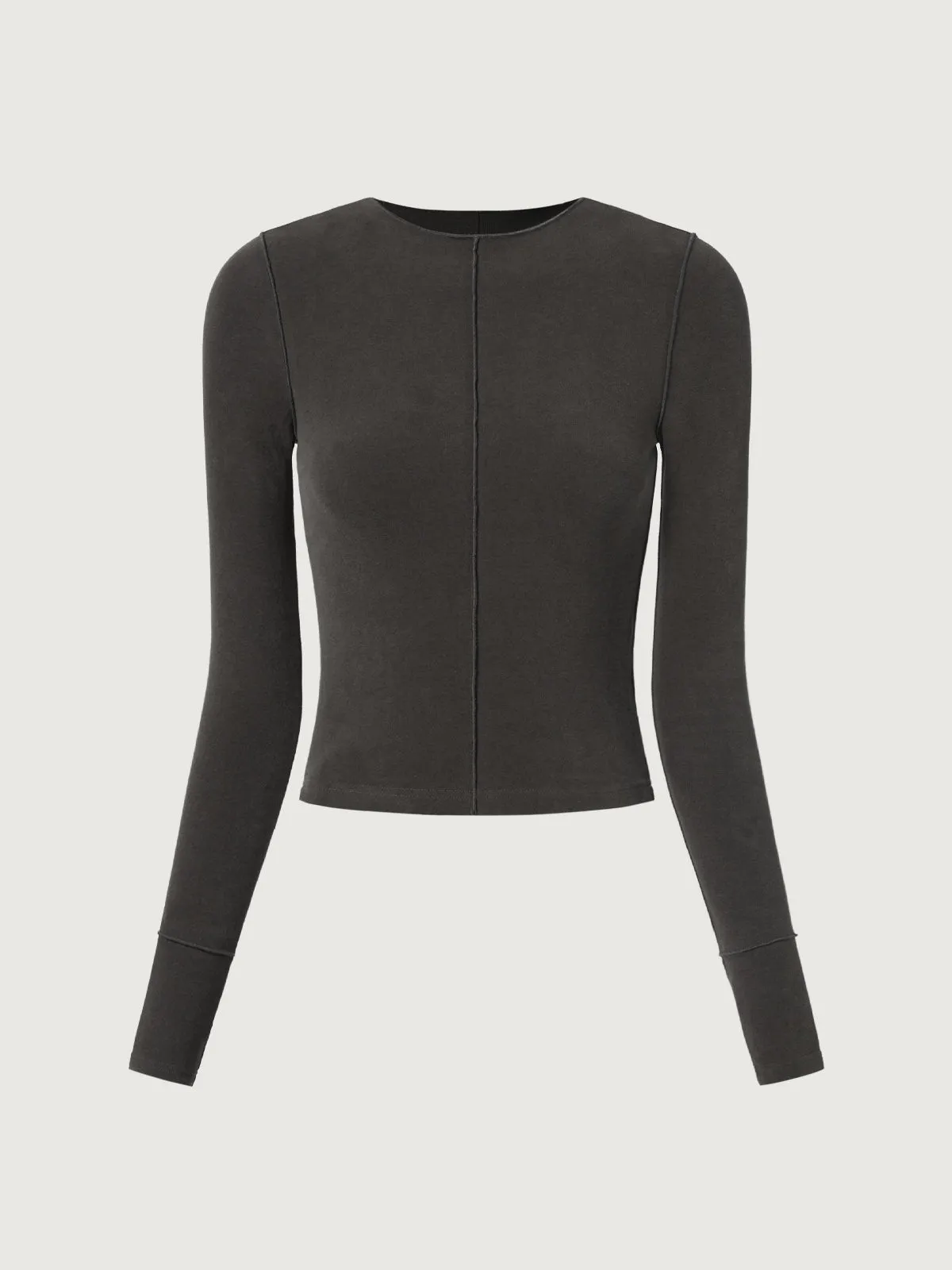 Anti-Bacteria Exposed Seam Crop Top