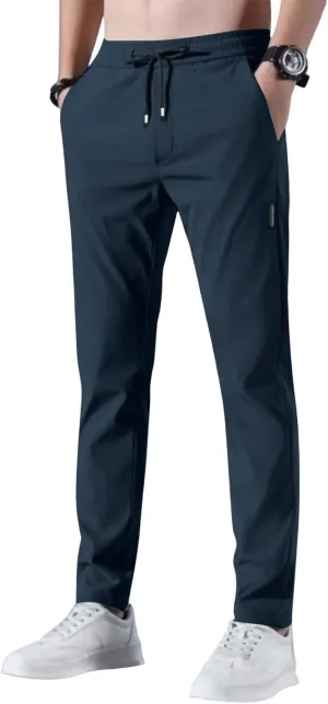 Bevawear Glide Pants Mens Quick Dry Breathable Stretch Athletic Pants Elastic Waist Lightweight Active Hiking Trousers
