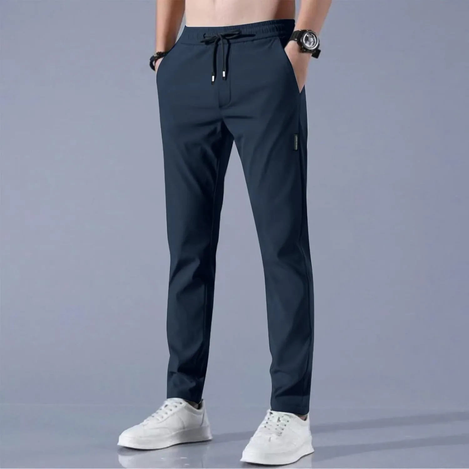 Bevawear Glide Pants Mens Quick Dry Breathable Stretch Athletic Pants Elastic Waist Lightweight Active Hiking Trousers