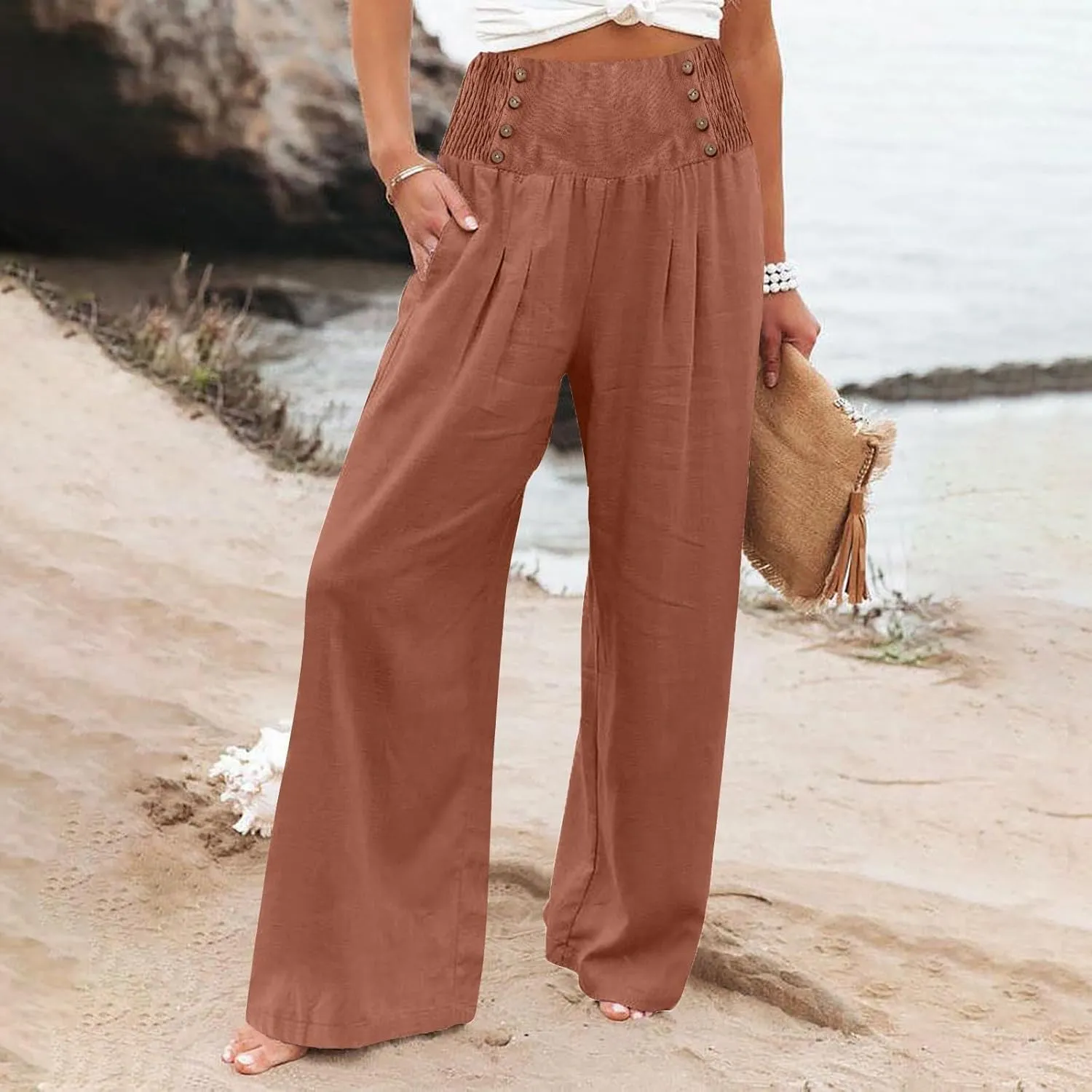 Bootcut Jeans for Women Winter Colorful Work Jeans with Pockets Solid Color Water Resistant