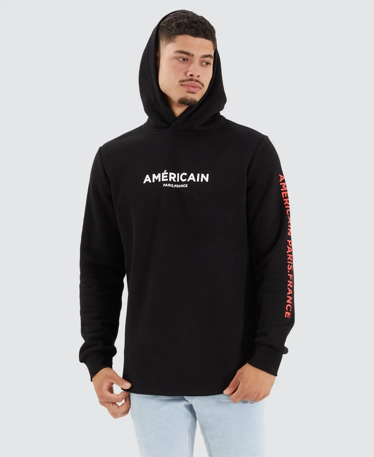 Buriti Heavy Dual Curved Hooded Jumper Jet Black