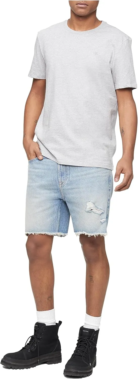 Calvin Klein Men's Smooth Cotton Solid Crewneck T-Shirt