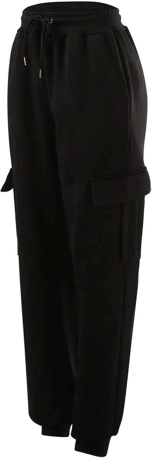 Cargo Sweatpants for Men Loose Fit Mens Athletic Pants with Zipper Pockets Men's Long Exercise Pants Compression Capris Men