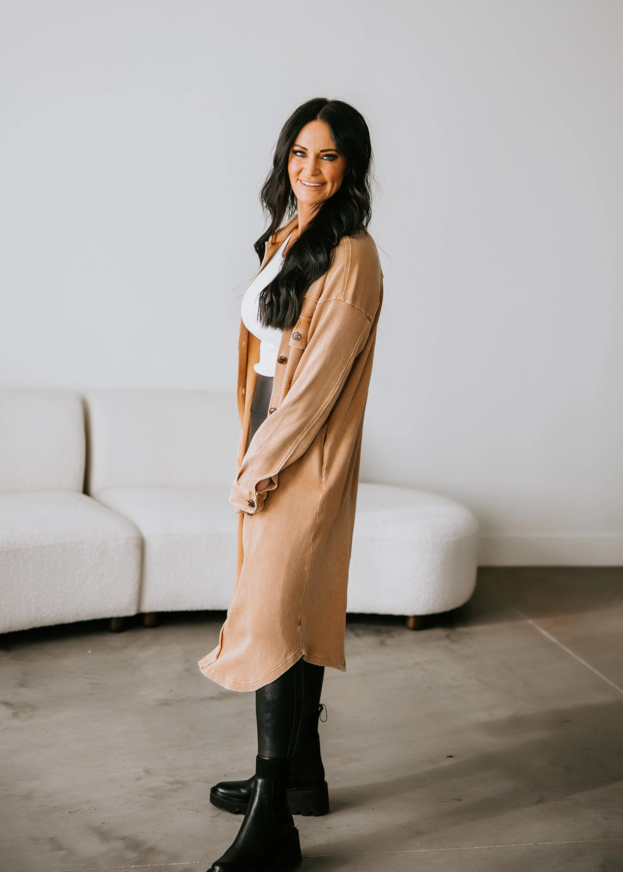 Darla Thermal Longline Shacket
