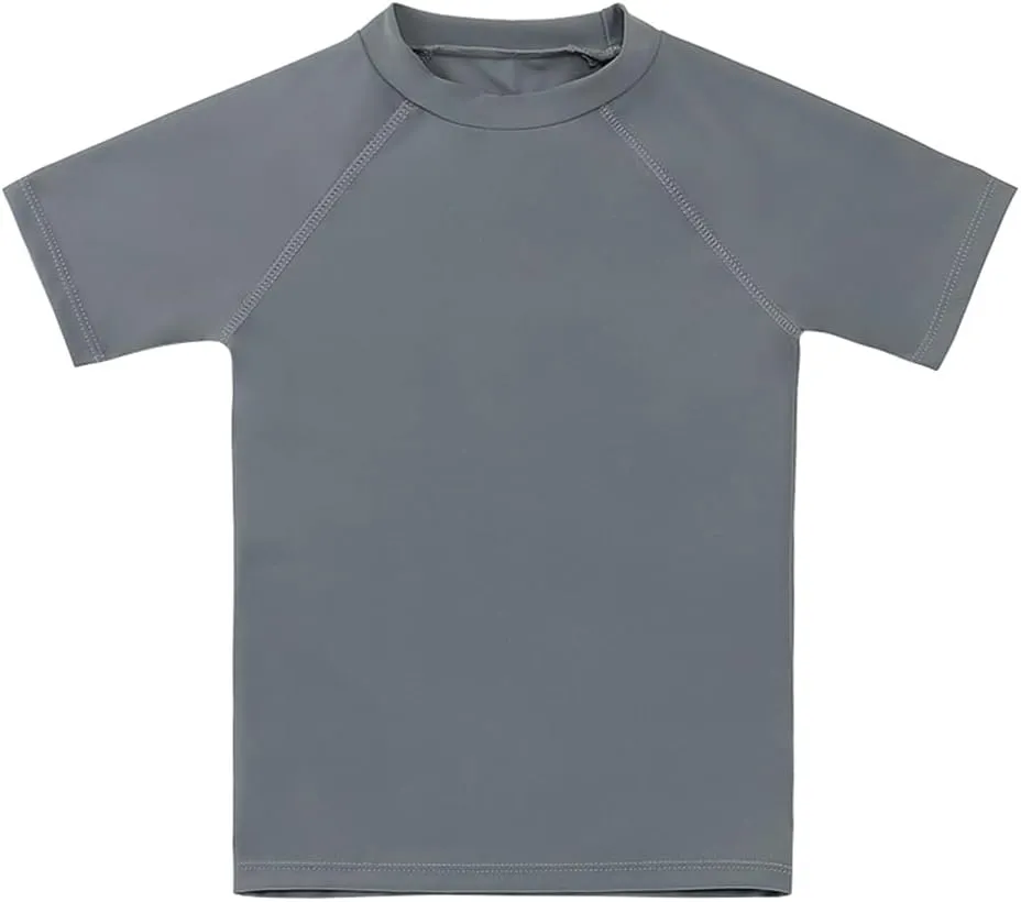 ESTAMICO Boys Short Sleeve Rash Guard Shirt Quick Dry Swimwear UPF 50  Protection Athletic Swim Tee