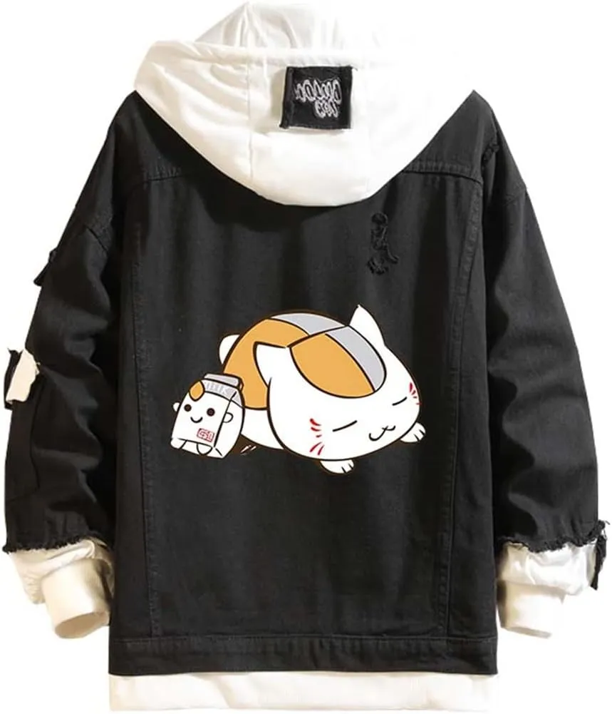 Fairytail Jeans Jacket Anime Lucy Heartfilia Cosplay Denim Jacket Hoodie Long Sleeves Novelty Coat for Unisex