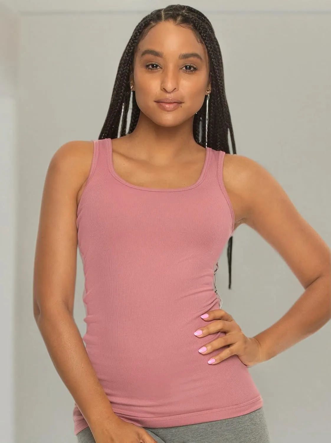 Felina Cotton Ribbed Tank Top - Class Tank Top for Women, Workout Tank Top for Women (Color Options Available)