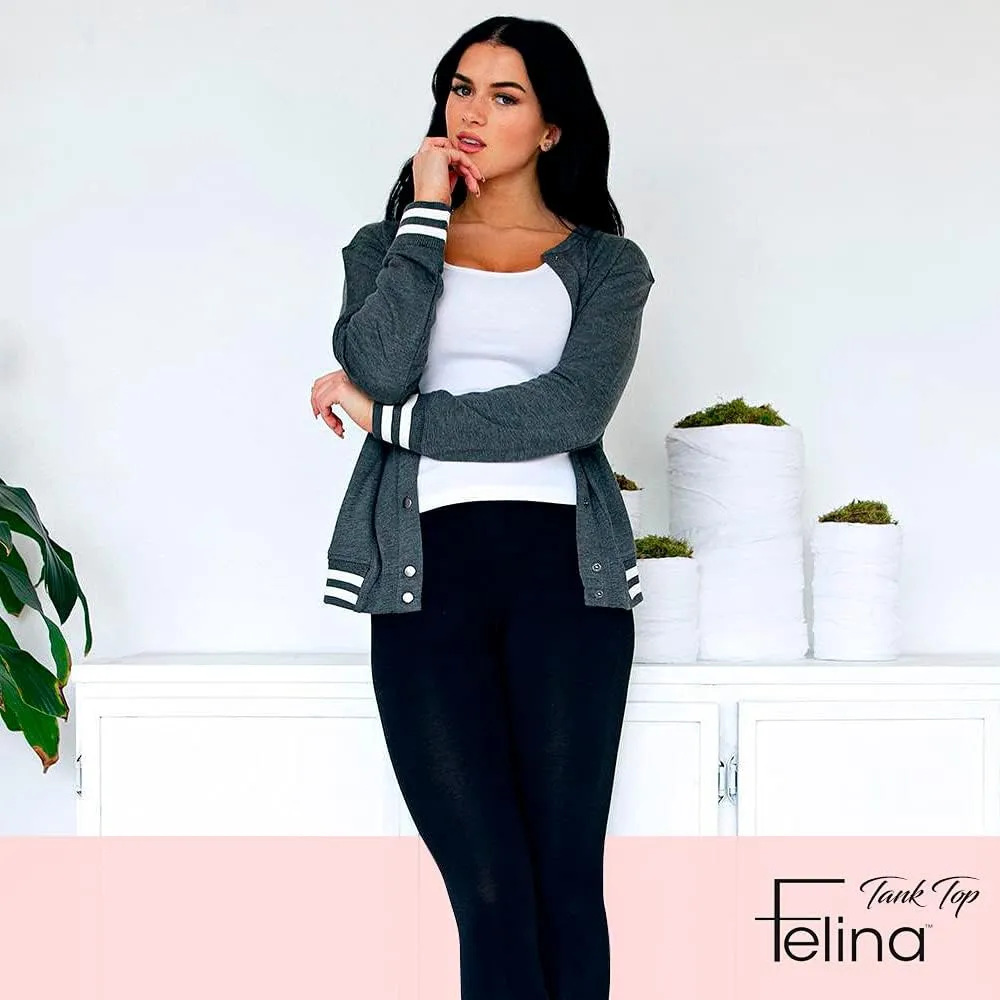 Felina Stretch Layering Womens Tank Top - Seamless Cotton Tank Top for Women, Workout Top (3-Pack)