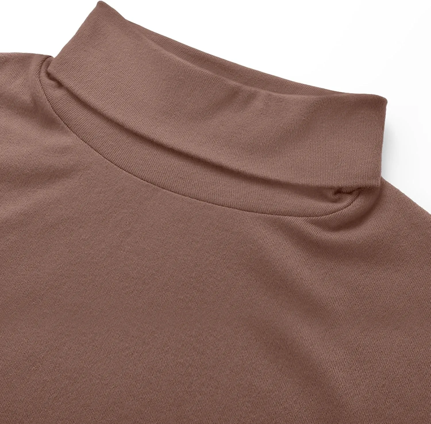 Ficerd 3 Pack Men's Big and Tall Turtleneck Shirts Cotton Long Sleeve Turtle Neck Tops Plus Size Loose Fit Basic Tee
