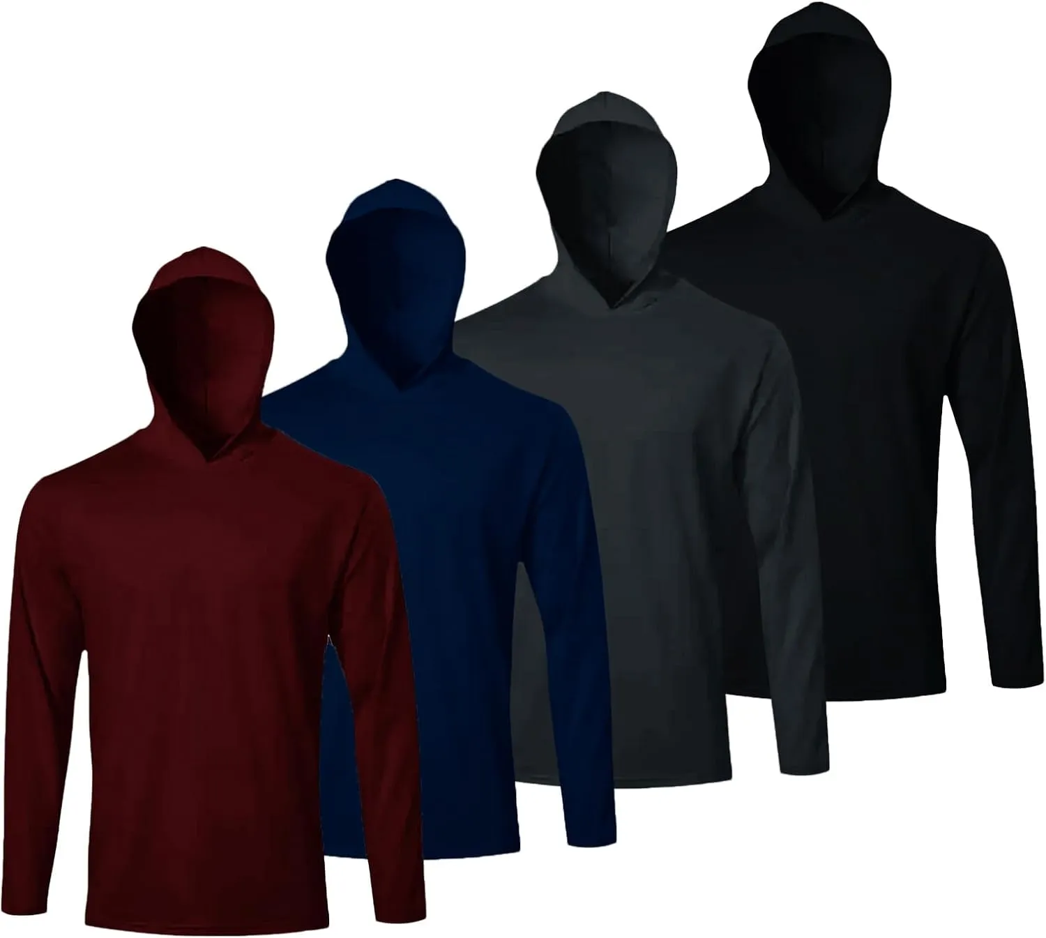 Fishing Shirts for Men Quick Dry Lightweight Long Sleeve Hoodie Shirt Athletic Hooded Workout Tee Shirts