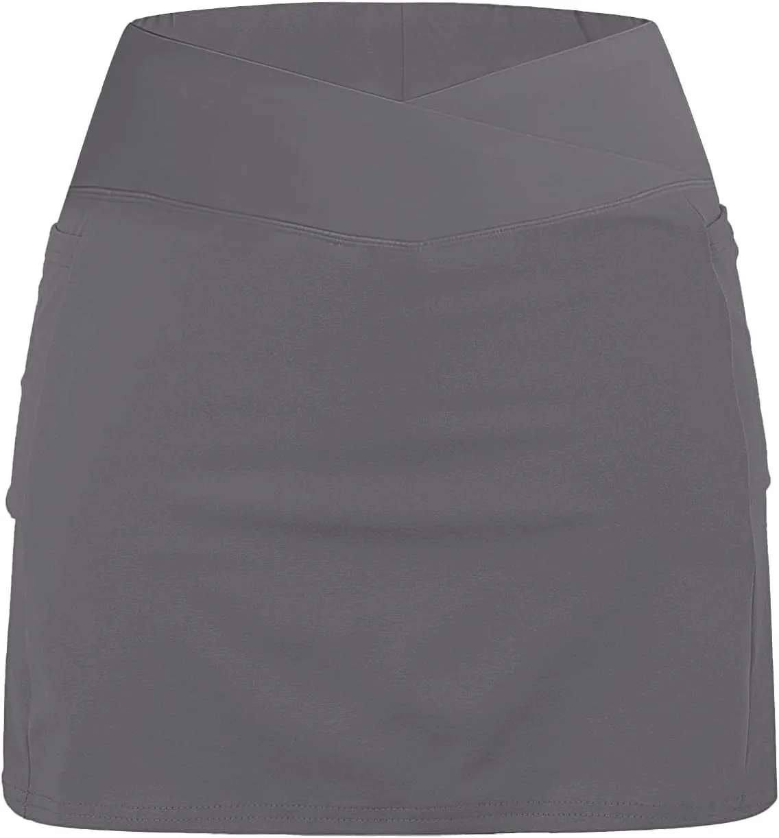 FQZWONG Skorts for Women Plus Size Elastic High Waisted Athletic Workout Skirt Pants Casual Solid Gym Yoga Tennis Shorts
