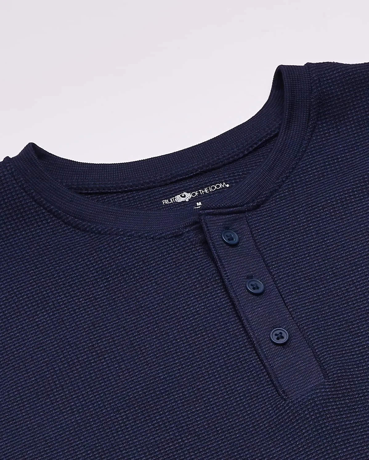 Fruit of the Loom mens Recycled Waffle Thermal Underwear Henley Top