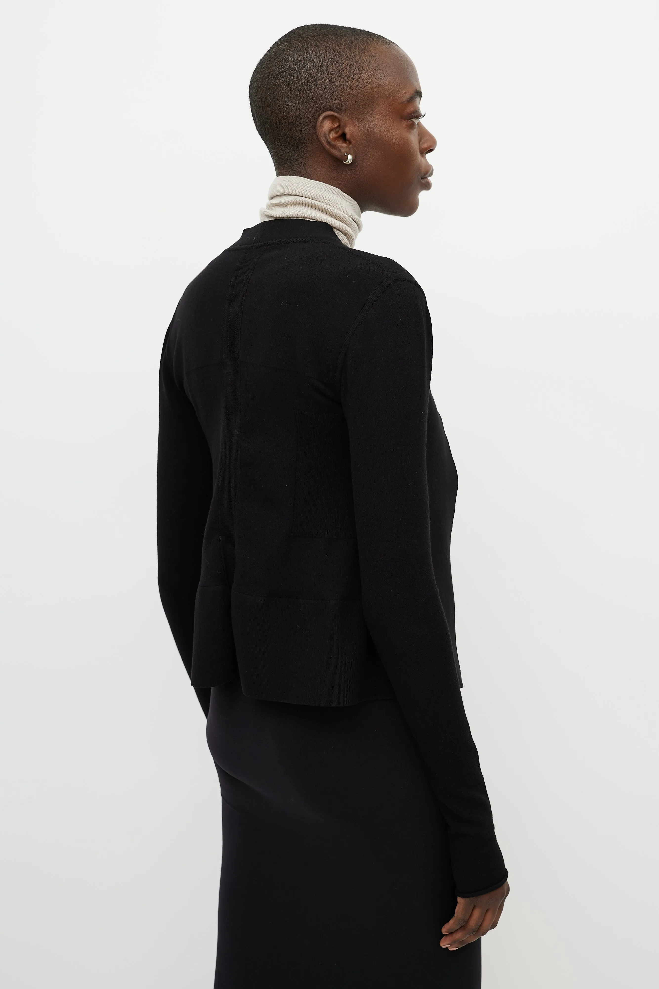 FW 2019 Black Open Front Cardigan
