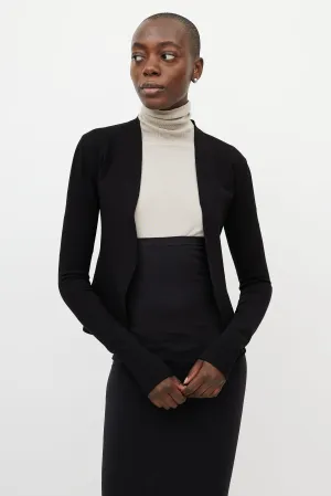FW 2019 Black Open Front Cardigan