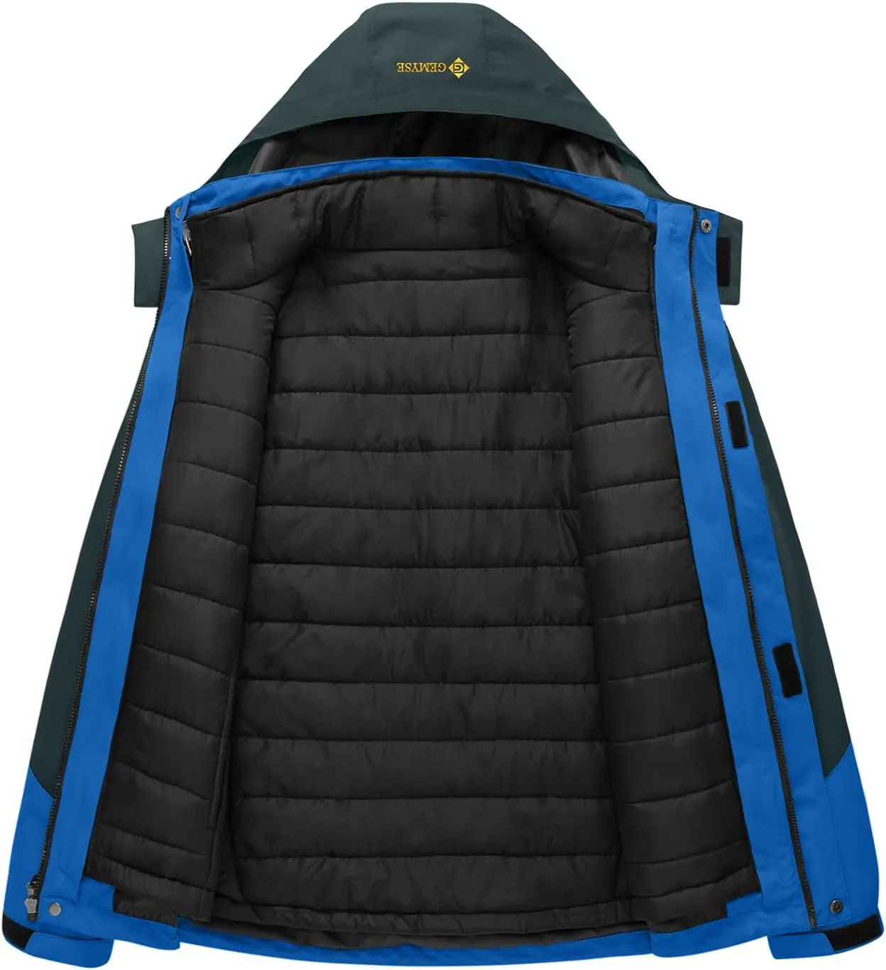 GEMYSE Men's Waterproof 3-in-1 Ski Snow Jacket Puffer Liner Insulated Winter Coat