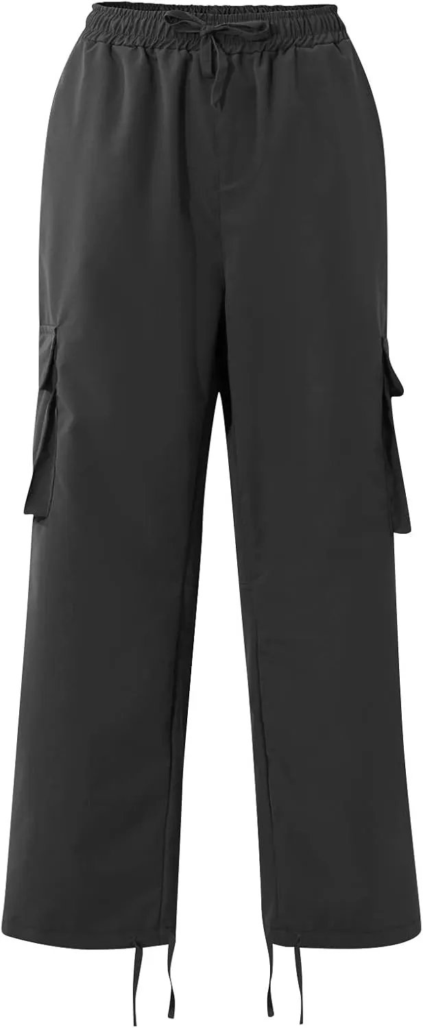 GOFULY Cargo Pants for Men Casual Drawstring Elastic Waist Baggy Sweatpants with Pocket Work Pants Athletic Joggers Trouser