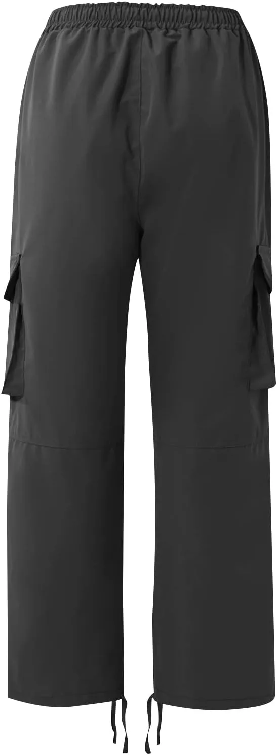GOFULY Cargo Pants for Men Casual Drawstring Elastic Waist Baggy Sweatpants with Pocket Work Pants Athletic Joggers Trouser