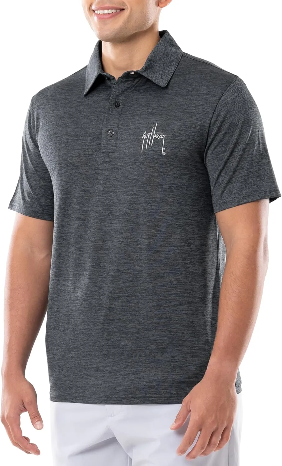 Guy Harvey Mens Performance Short Sleeve Polo Shirt