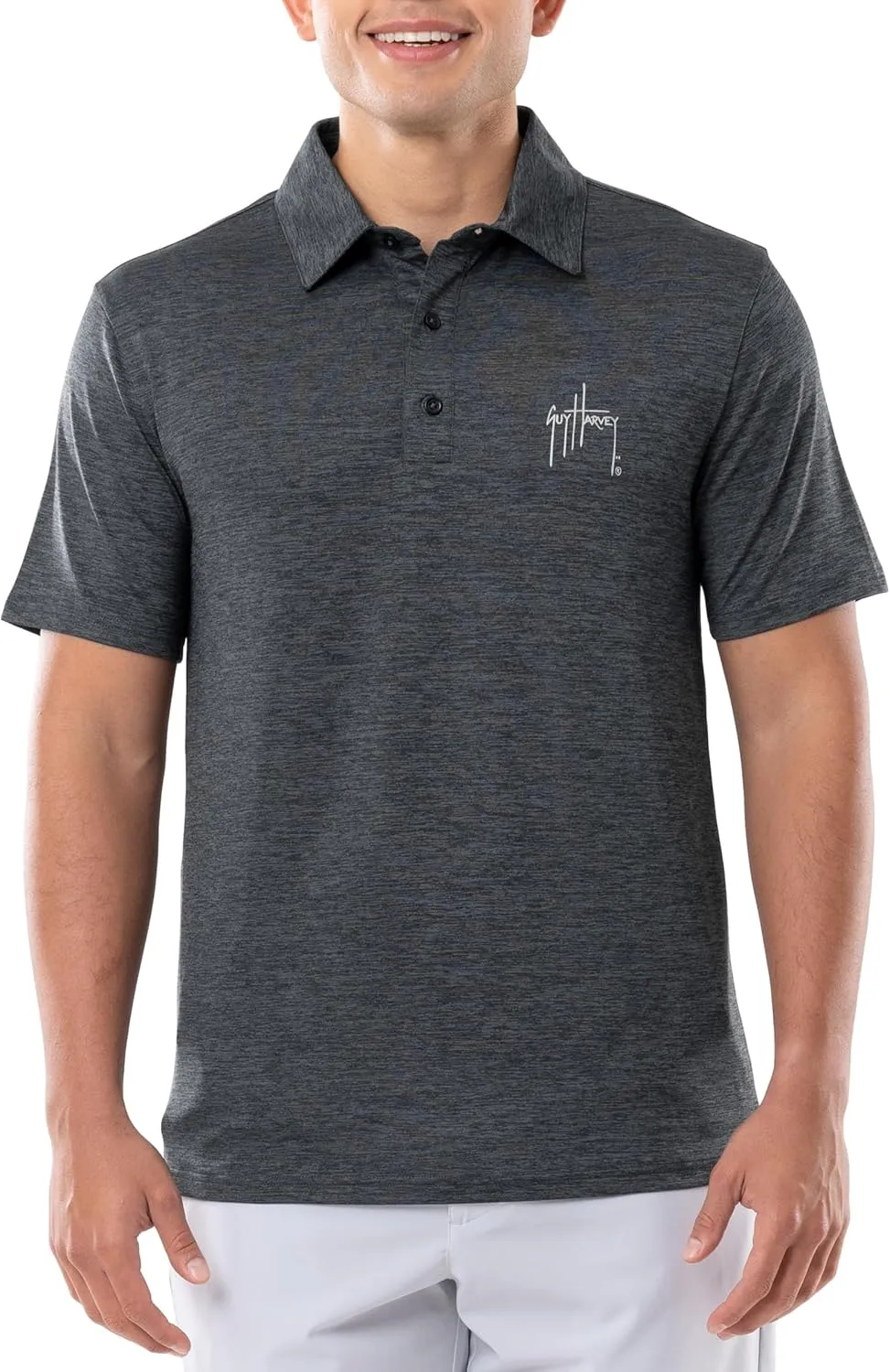 Guy Harvey Mens Performance Short Sleeve Polo Shirt