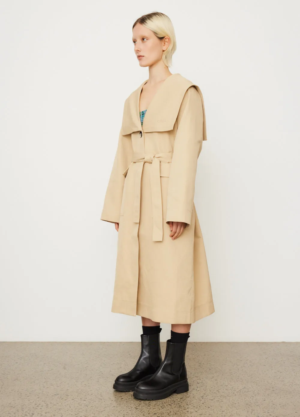 Heavy Twill Oversized Trench Coat