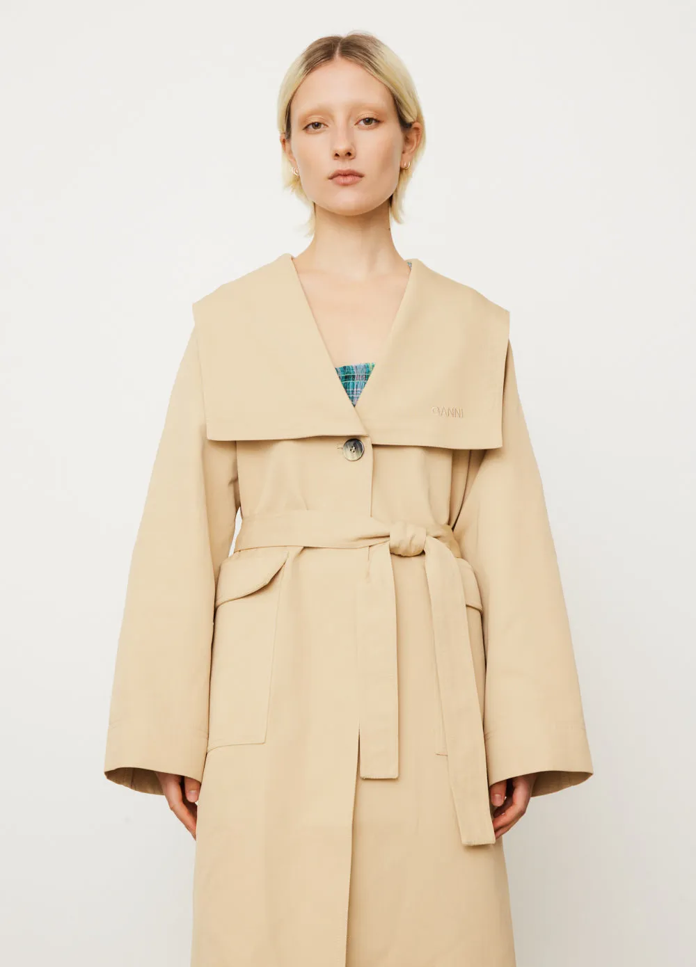 Heavy Twill Oversized Trench Coat