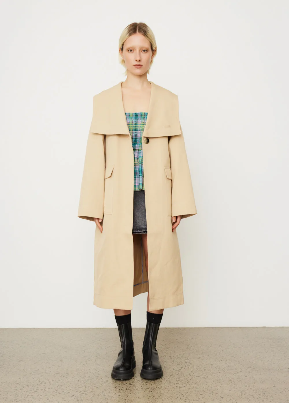 Heavy Twill Oversized Trench Coat