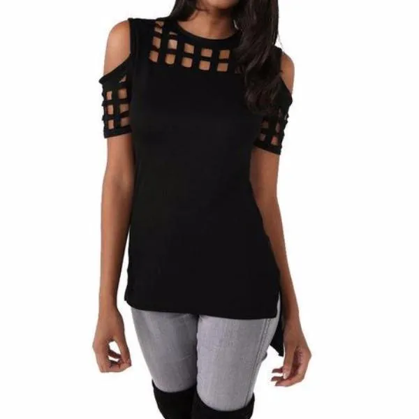 Hollow Out Slim Spring Summer Casual Hot Tops