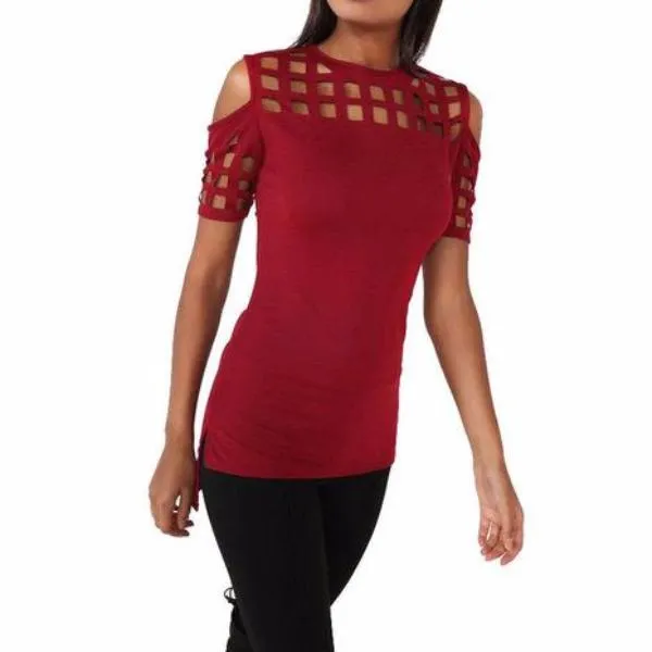 Hollow Out Slim Spring Summer Casual Hot Tops
