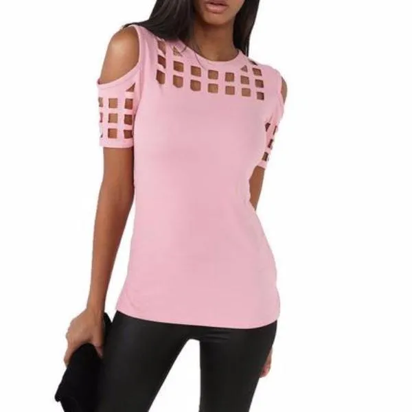 Hollow Out Slim Spring Summer Casual Hot Tops