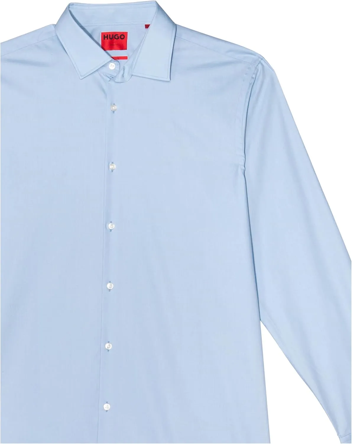 HUGO Men's Classic Popelin Button Down Dress Shirt