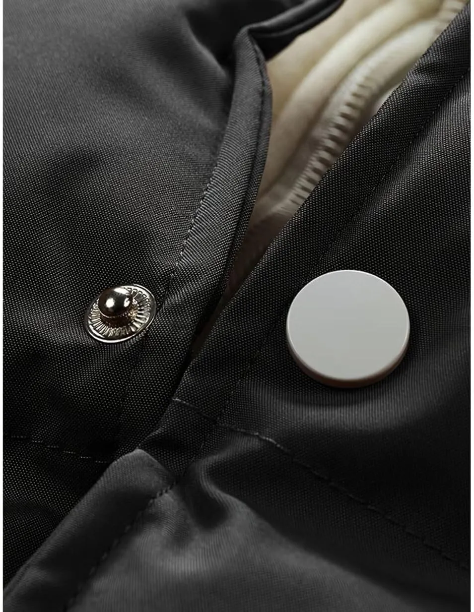 INVACHI Men's Hooded Down Jacket Fake Two-piece Hooded Patchwork Cotton Jacket Long Sleeve Jacket Men's Winter Outdoor Jacket