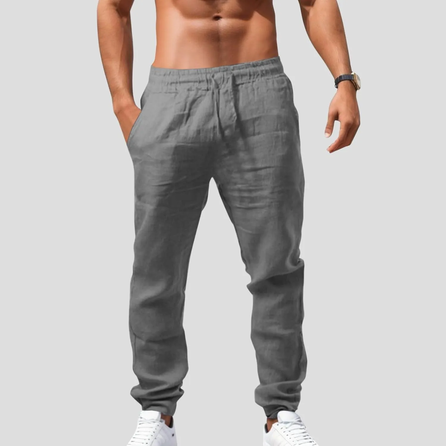 Joggers for Men UK Baggy Joggers Sweatpant Linen Sport Comfort Soft Jogging Jogger Bottoms