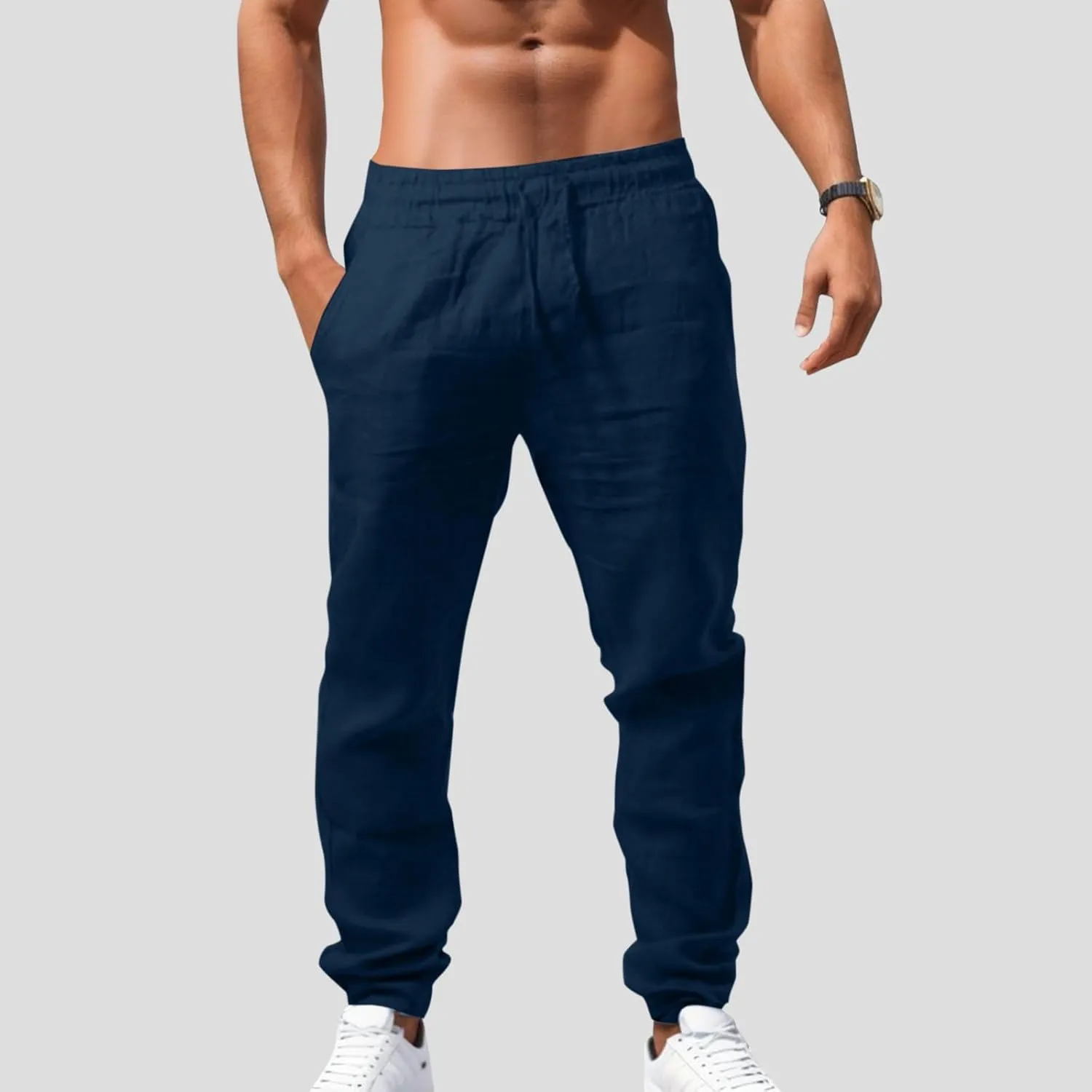 Joggers for Men UK Baggy Joggers Sweatpant Linen Sport Comfort Soft Jogging Jogger Bottoms