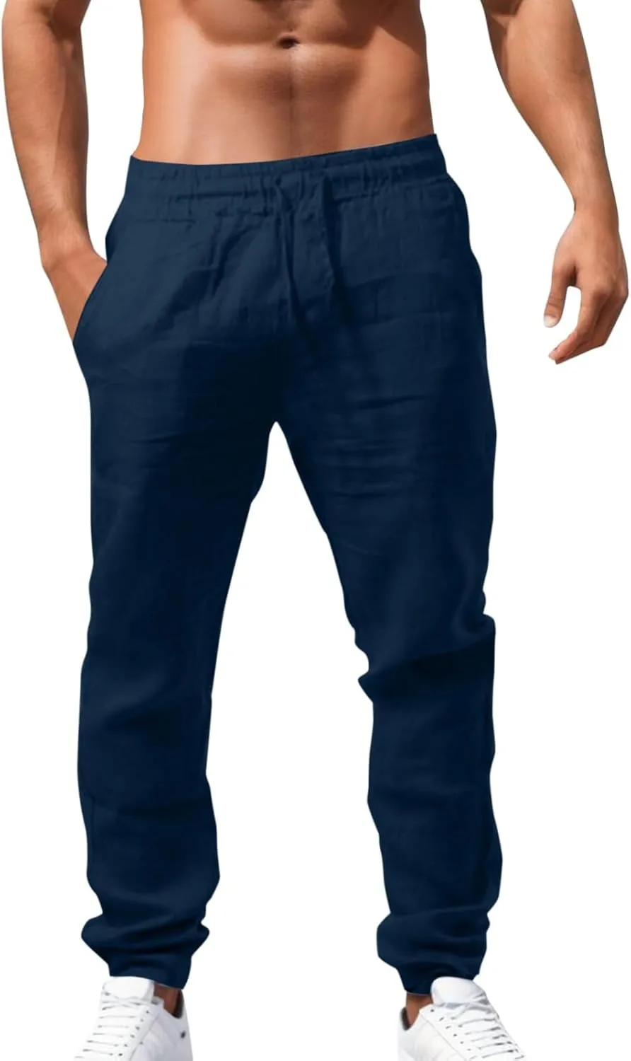 Joggers for Men UK Baggy Joggers Sweatpant Linen Sport Comfort Soft Jogging Jogger Bottoms