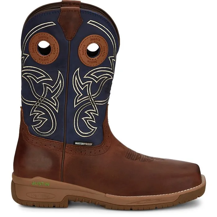 JUSTIN MENS NITREAD 11" WATERPROOF WORK BOOT CR3206