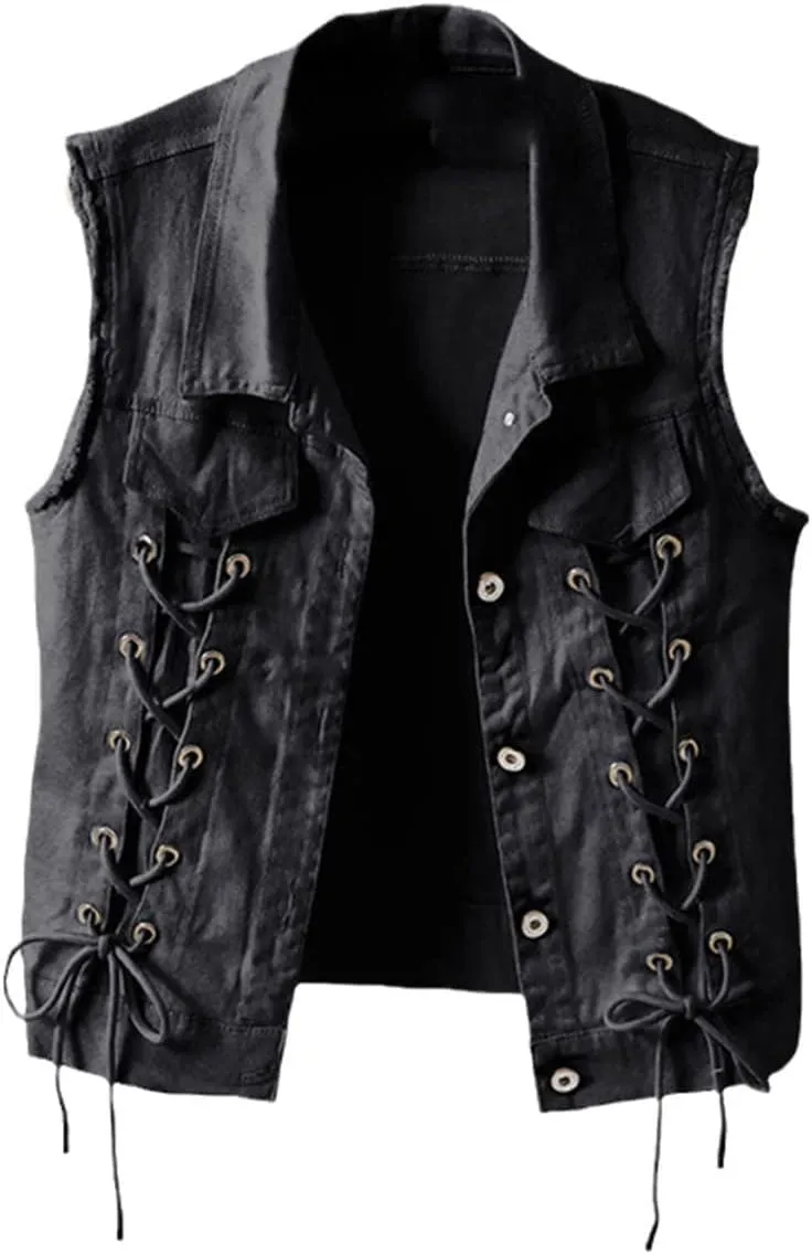 Kelsiop Fashion Denim Vest Women's Spring And Autumn Sleeveless All-Match Top Short Jacket Denim Vest