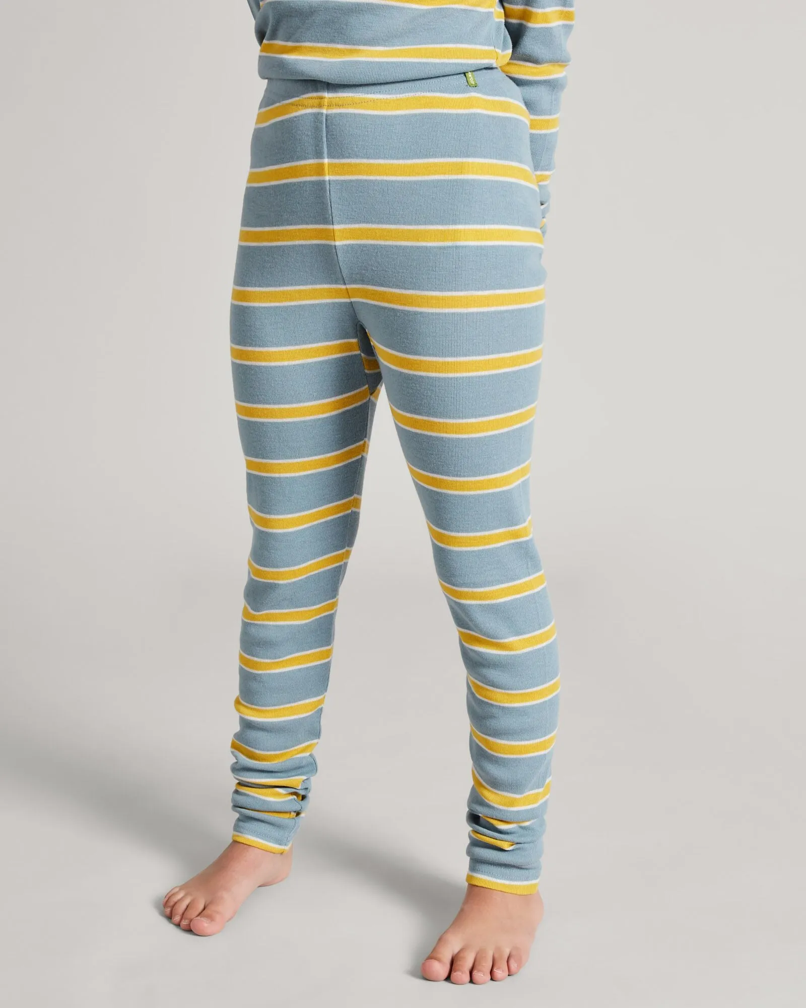 Kids' KMDCore Long John Pants - Bluehaze/Kowhai Stripe