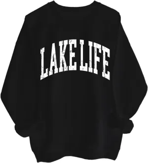 Lake Life Unisex Graphic Long Sleeve Sweatshirt Hoodie Shirt