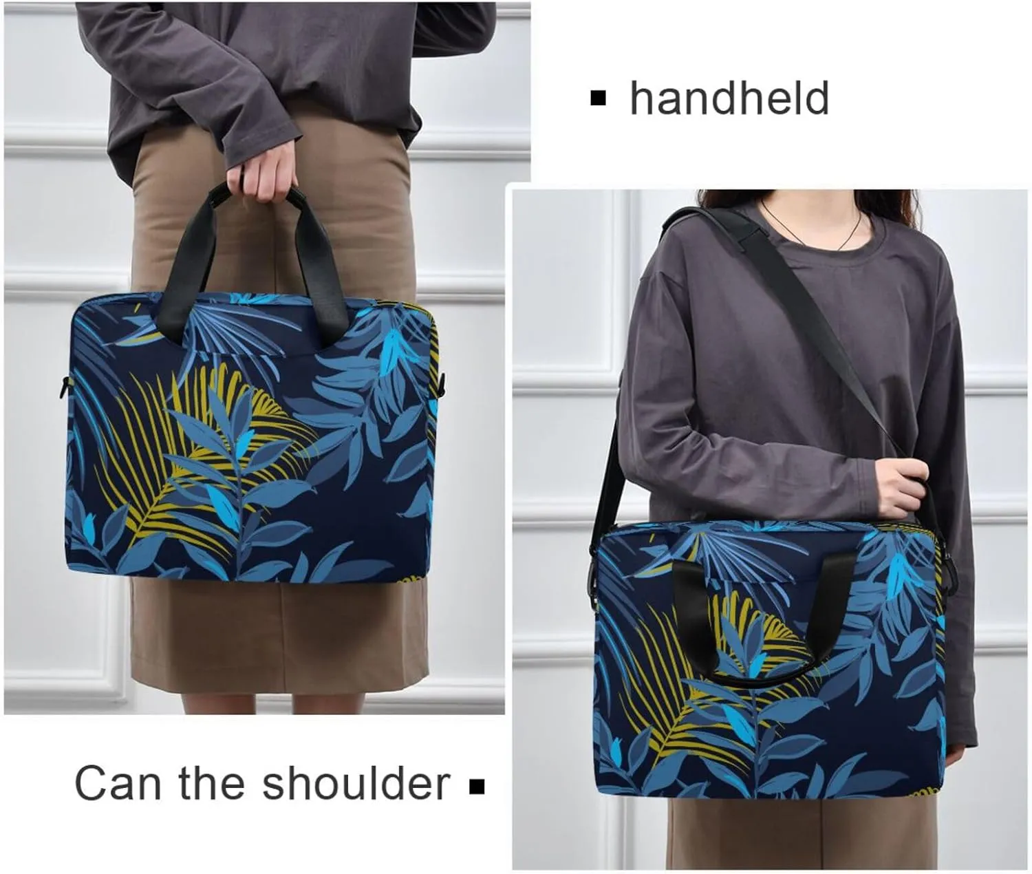 Laptop Computer Tote Bag Briefcase Crossbody Shoulder Strap Top Handle Men Women