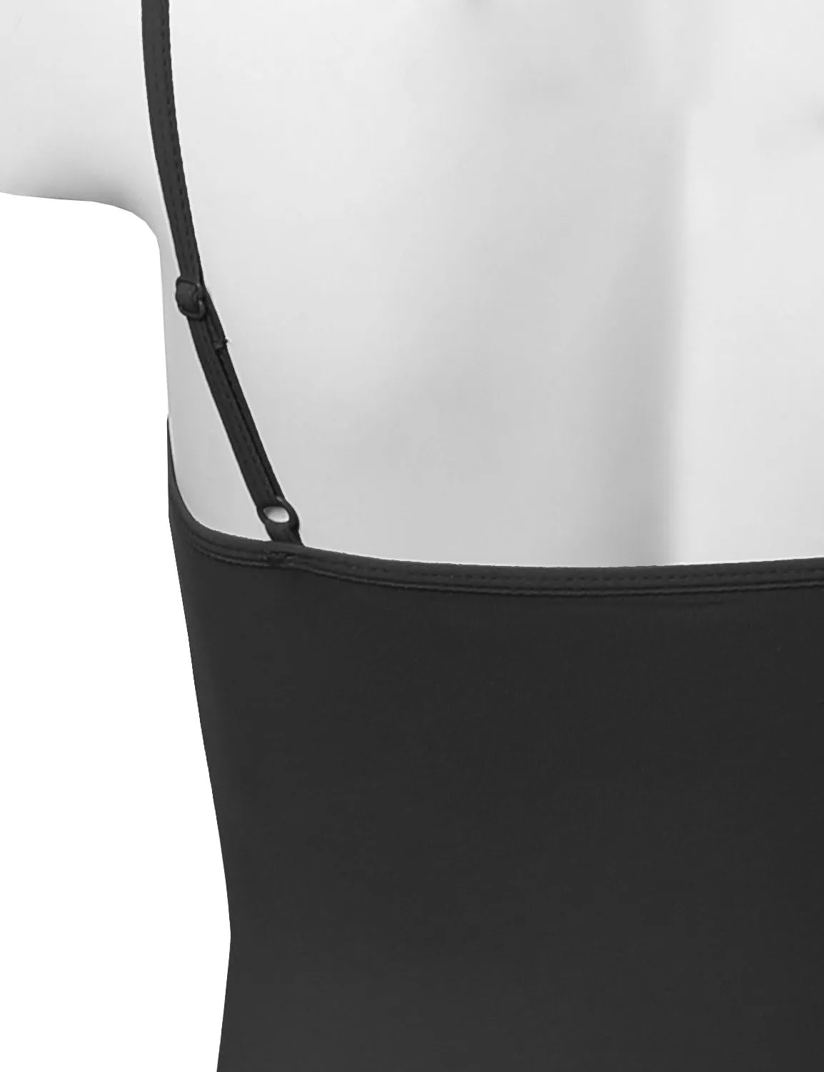 Made by Emma Women's Basic Camisole Long Length Spaghetti Strap Tank Top [2PACK]