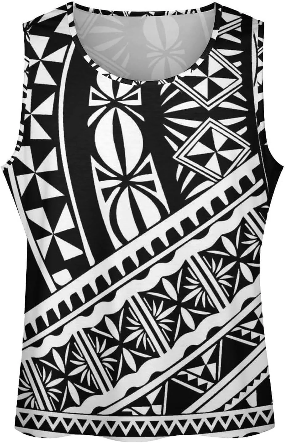 Men Polynesian Tribal Quick Dry Workout Tank Top Hawaiian Samoan Gym Muscle Tee Bodybuilding Sleeveless Shirt
