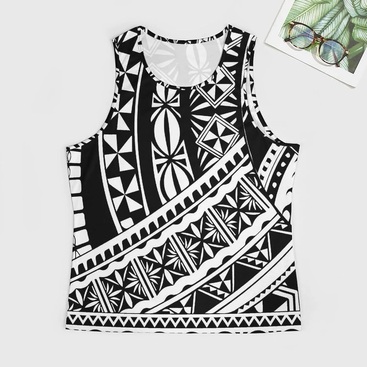 Men Polynesian Tribal Quick Dry Workout Tank Top Hawaiian Samoan Gym Muscle Tee Bodybuilding Sleeveless Shirt